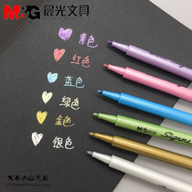 Paint sense metal pen signature pen metal flash effect diy album menu pen color greeting card black paper writable