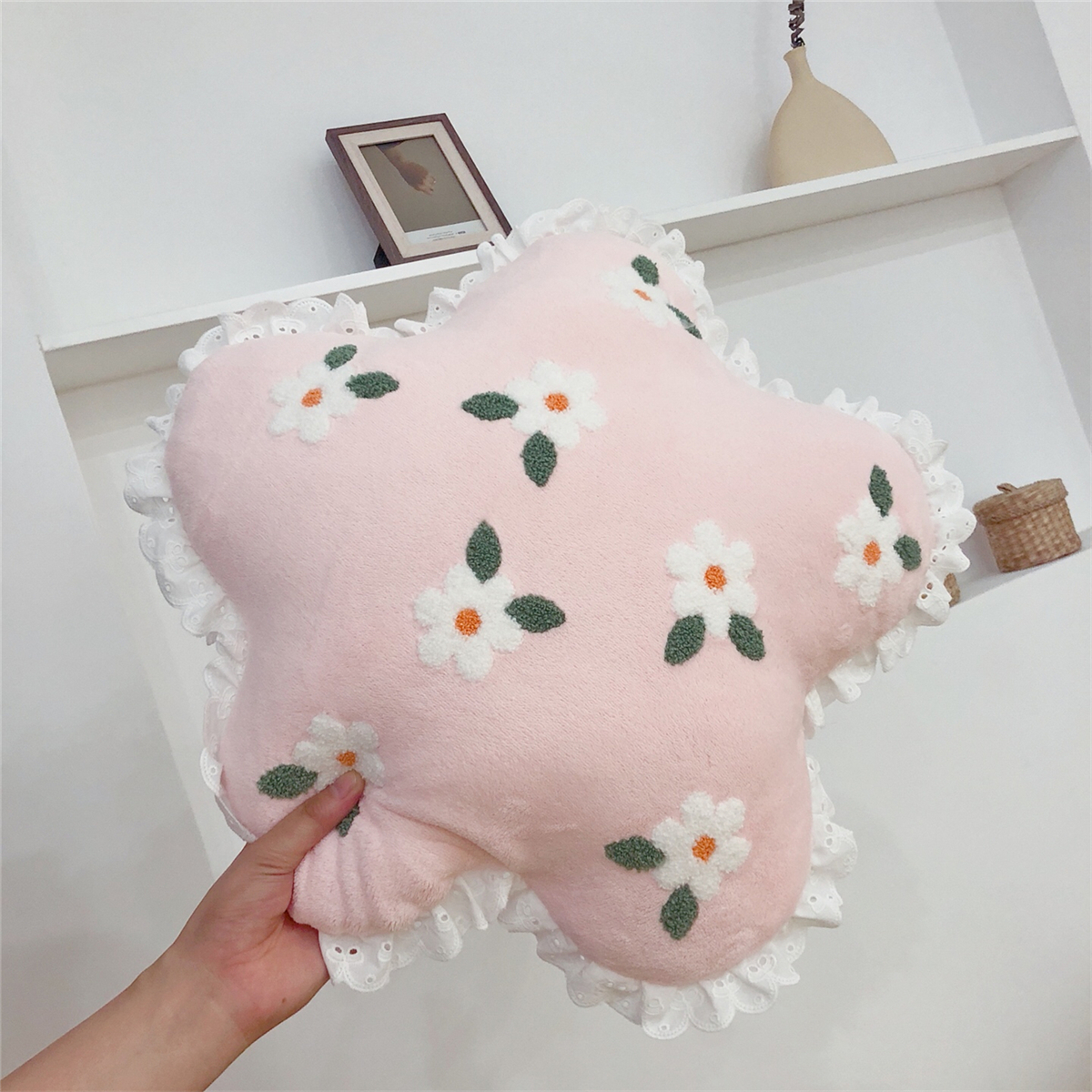 Ins line trái cây gối gầy táo cam đệm màu đỏ nhà sofa trang trí da cúc thắt lưng xe - Trở lại đệm / Bolsters bộ chăn gối văn phòng giá rẻ