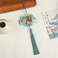 Синий, с вышивкой, замок долголетия