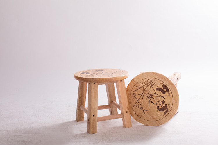 Short stool solid wood small plate oak small round stool solid wood T stool small square stool ladders fishing stool for changing shoes stool