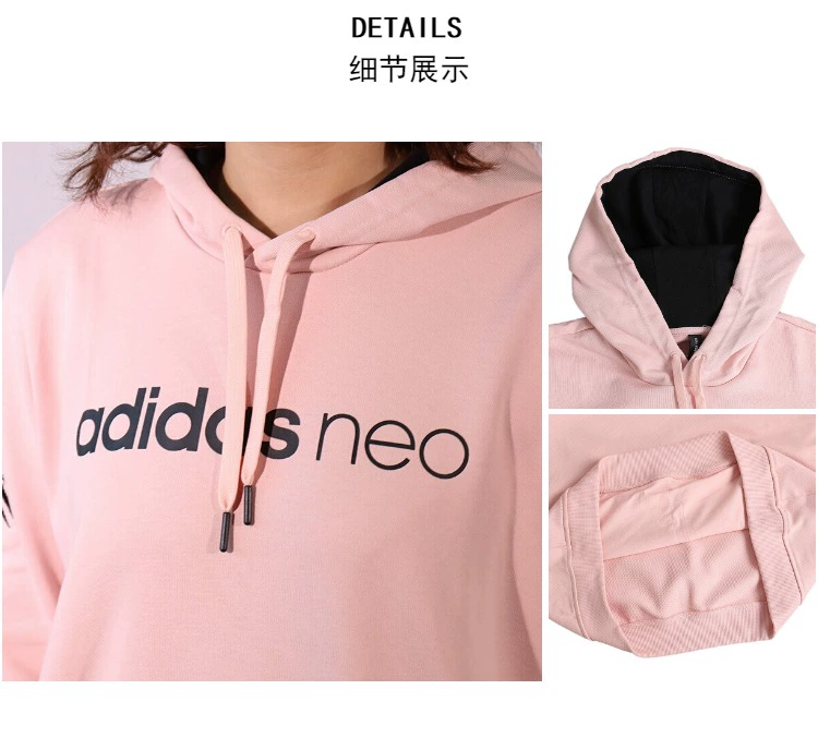 Adidas NEO thu đông 2018 áo len nữ thể thao và giải trí áo thun CV7380 DW9272 DX0656 áo hoodie khủng long