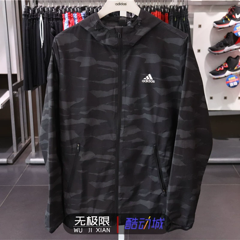 Adidas nam 2019 mùa xuân mới có mũ trùm đầu thể thao giản dị Áo khoác dệt chống gió DW4652 4651 - Áo khoác thể thao / áo khoác