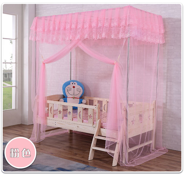 Trẻ em bé khâu giường trẻ em đơn mở cửa dây 88x16890190 khung chống muỗi rộng - Lưới chống muỗi màn tròn phòng ngủ