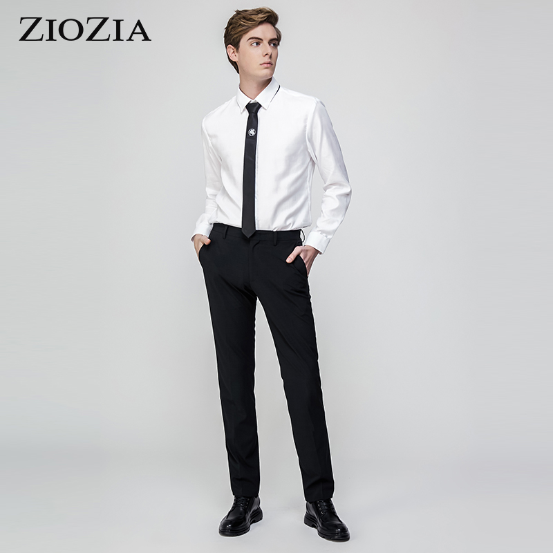 ZIOZIA Summer Hàn Quốc phiên bản của nam giới kinh doanh thời trang quần Casual Thin Straight Slim Youth quần DZY2PP1152.