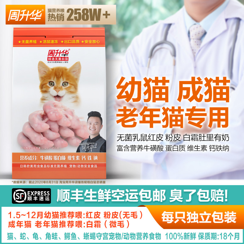 Internet celebrity sterile freeze-dried cat food suckling mouse small white mouse pet horned frog turtle snake crocodile reptile gecko food feed