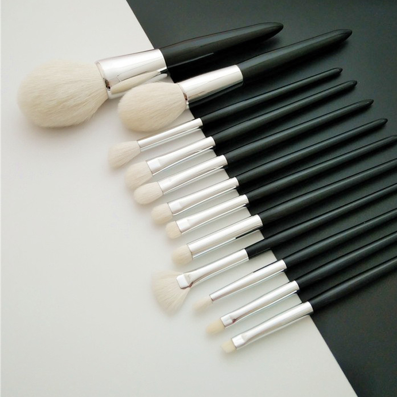 12 pcs makeup brush wool makeup brush animal hair brush loose powder brush blush brush eye shadow brush nose shadow brush lip brush