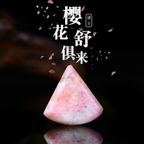 Innate South Africas natural Sukiishi sector cherry blossom naked stone one figure a gift woman Shu innate to crystal