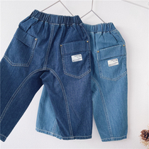 Xiaojies boys pants spring and autumn childrens jeans 2021 New Korean childrens clothing tide childrens trousers