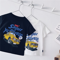 Xiaojies childrens clothing summer boys 2021 new T-shirt childrens short sleeve round neck cartoon T-shirt
