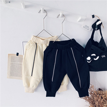 Xiaojiejia 2021 spring new boy pants baby pants childrens casual pants girls Korean version sports pants