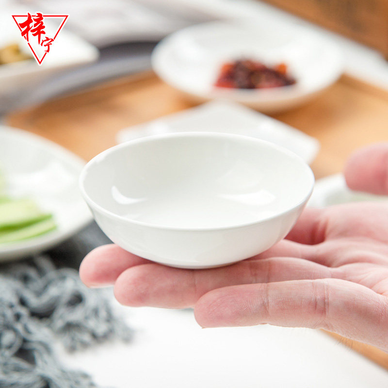 Bone China Porcelain Home Plate Hotel Ceramic Snack Dish small dish Dish Sauce Dish Saucer Dish Saucer Dish dish Saucer Vinegar Dish