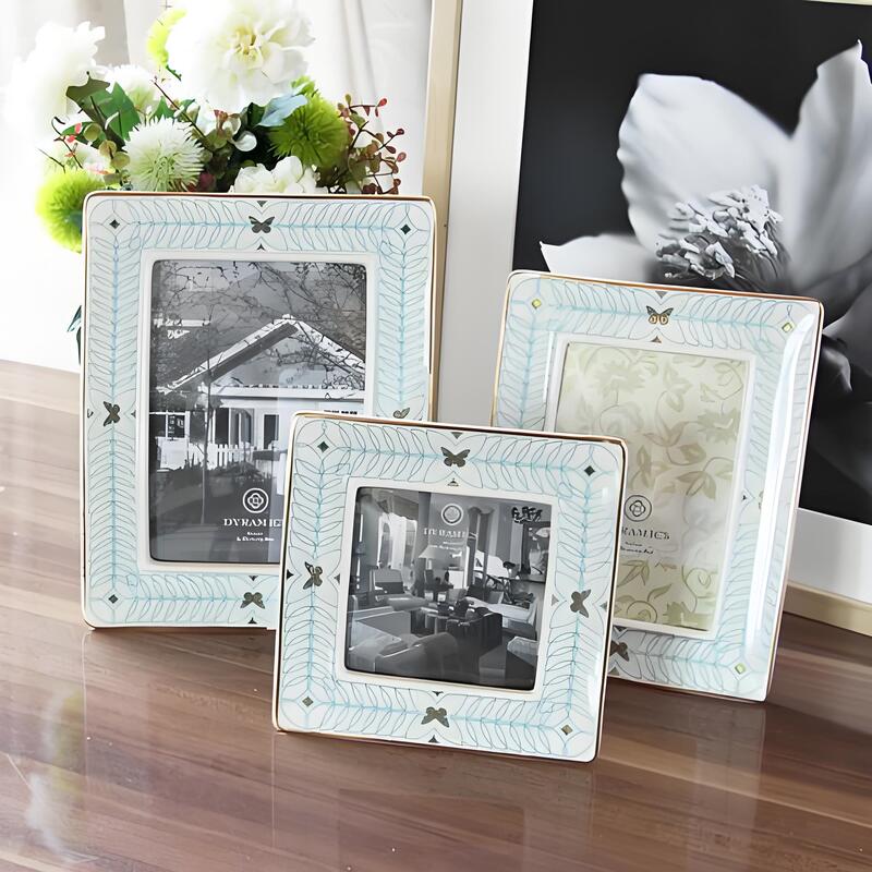 New Porcelain 4-Inch 6inch 7inch Creative Ceramic Photo Frame European Style Picture Frame High-End Decoration Simple Home Furnishing New Porcelain 4-Inch 6inch 7inch Creative Ceramic Photo Frame European Style Picture Frame High-End Decoration Simple Home Furnishing