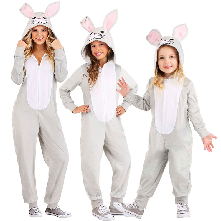Halloween carnival children's day vibrato adult children stage performance performance happy rabbit pajamas costume
