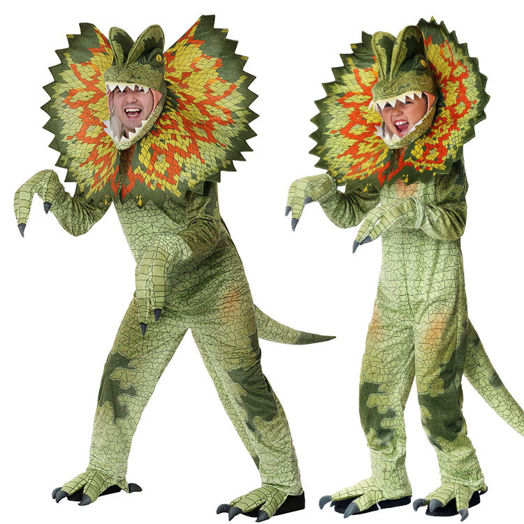 Halloween Stage Performance Catwalk Party Jurassic Adult and Children's Dinosaur Dilophosaurus Dilophosaurus Costume
