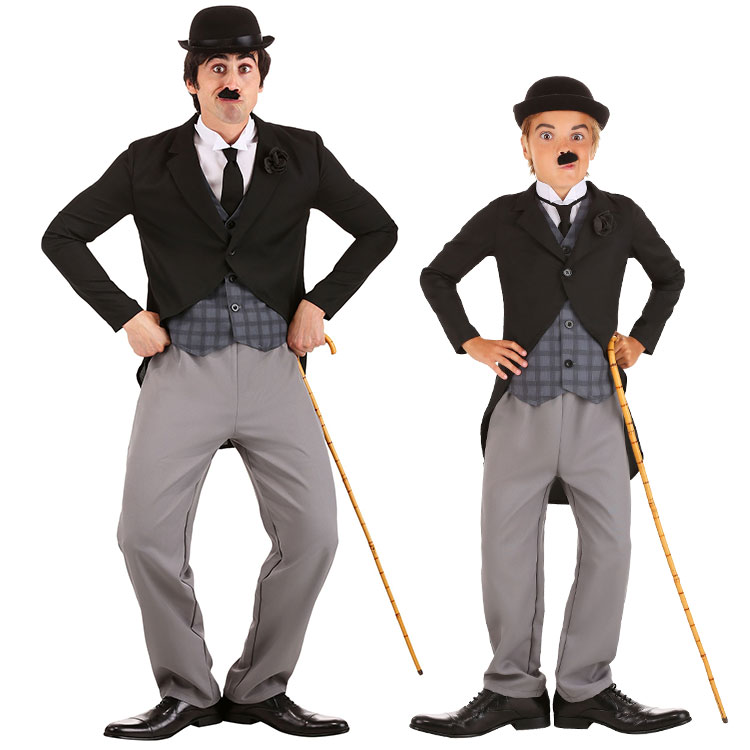 COS Halloween stage show adult children movie star stage master Chaplin costume
