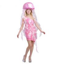 Adult Women Halloween Stage Show Finding Nemo Marine Life Jellyfish COSPLAY Dress up Costume