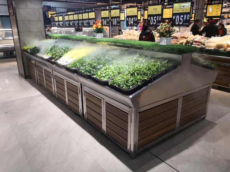 Manufacturer Direct Stainless Steel Rush Freeze Desk Supermarket Hotel Frozen Display Cabinet Support Customized Fruit And Vegetable Shelf Shelve