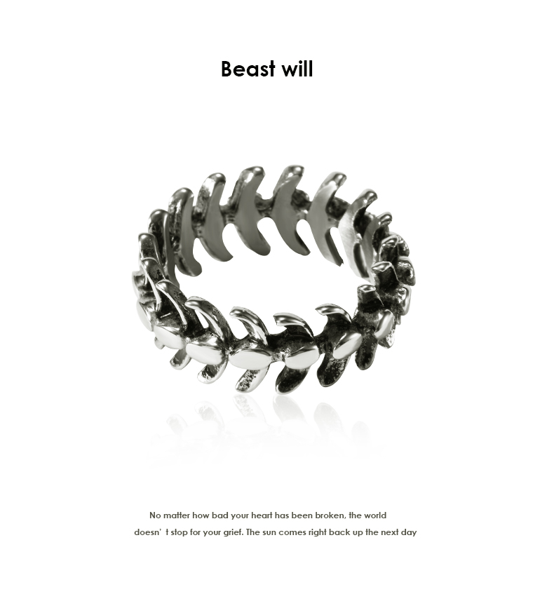 Bague mixte BEAST WILL  BEAST en Acier au titane - Ref 3089762 Image 6