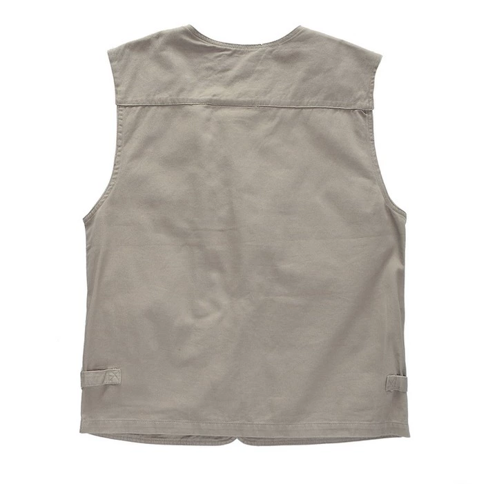 Trung niên nam nhiều túi mùa xuân và mùa thu vest cha tải phần cotton câu cá áo vest nhiếp ảnh du lịch áo khoác thu đông