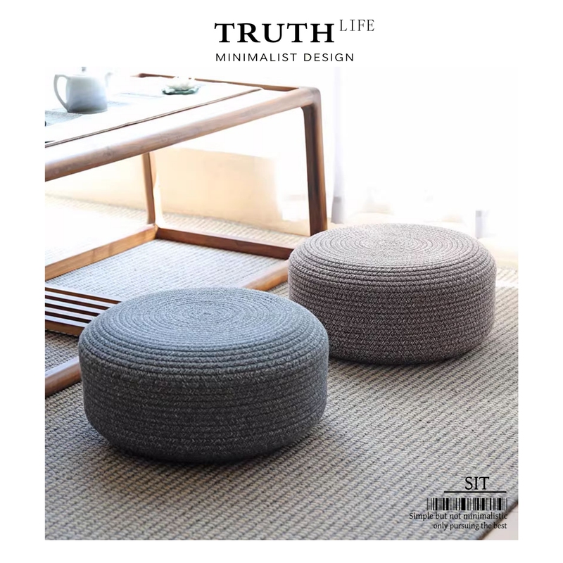 Truth·Sit Floor Cushion Lazy Tatami Meditation Cushion Bay Window Balcony Floor Sitting Stool