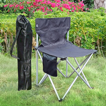 Large camping fishing chair stool Portable outdoor folding beach barbecue table chair Pony tie sketching backrest chair