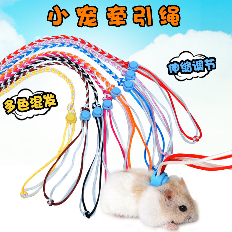 Hamster traction rope rabbit golden bear guinea pig squirrel guinea pig retractable baby bag pet supplies rope