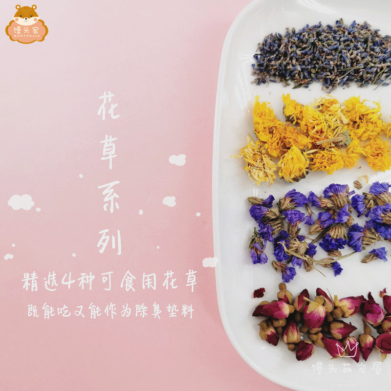 Dried chrysanthemum, dandelion, mung bean, rose, hamster, rabbit, chinchilla snacks