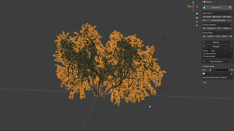 Blender自然环境资产工具库插件 Arborea v1.03 Pro Newanimationn-ezgif.com-optimize.gif