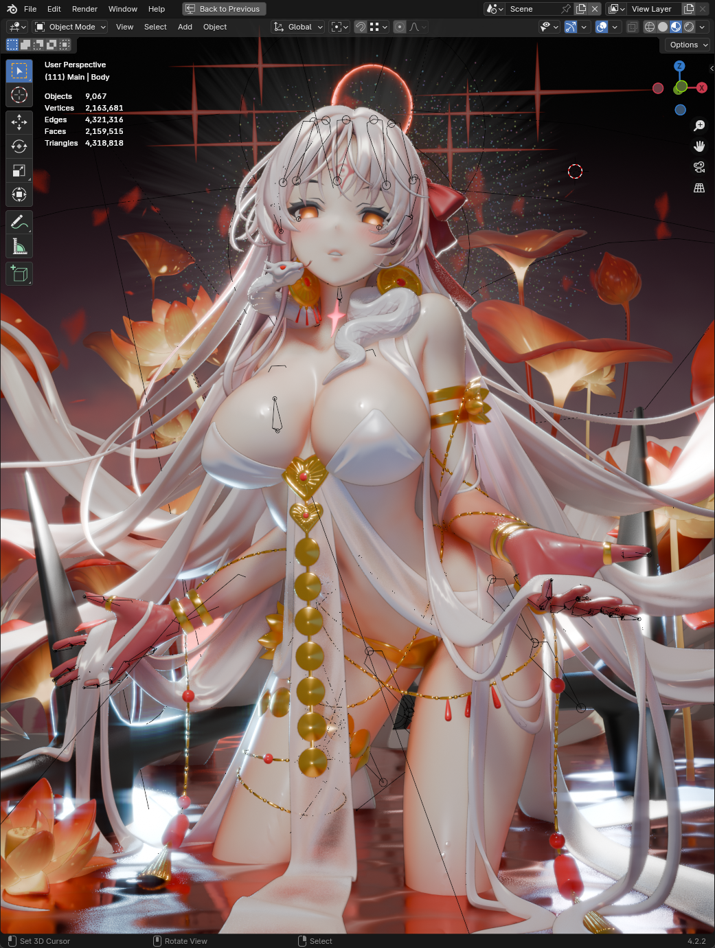 Blender女性角色“杜尔迦”高精度3D模型 Durga 4.png