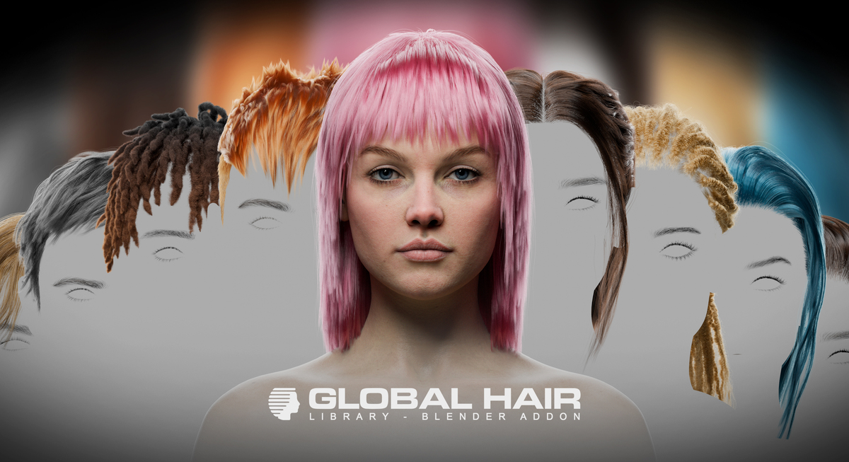 Blender角色发型头发资产插件 Globalhair V1.0.0 – For Any Character – Hair Library image_processing20251120-2-57xdee.jpg