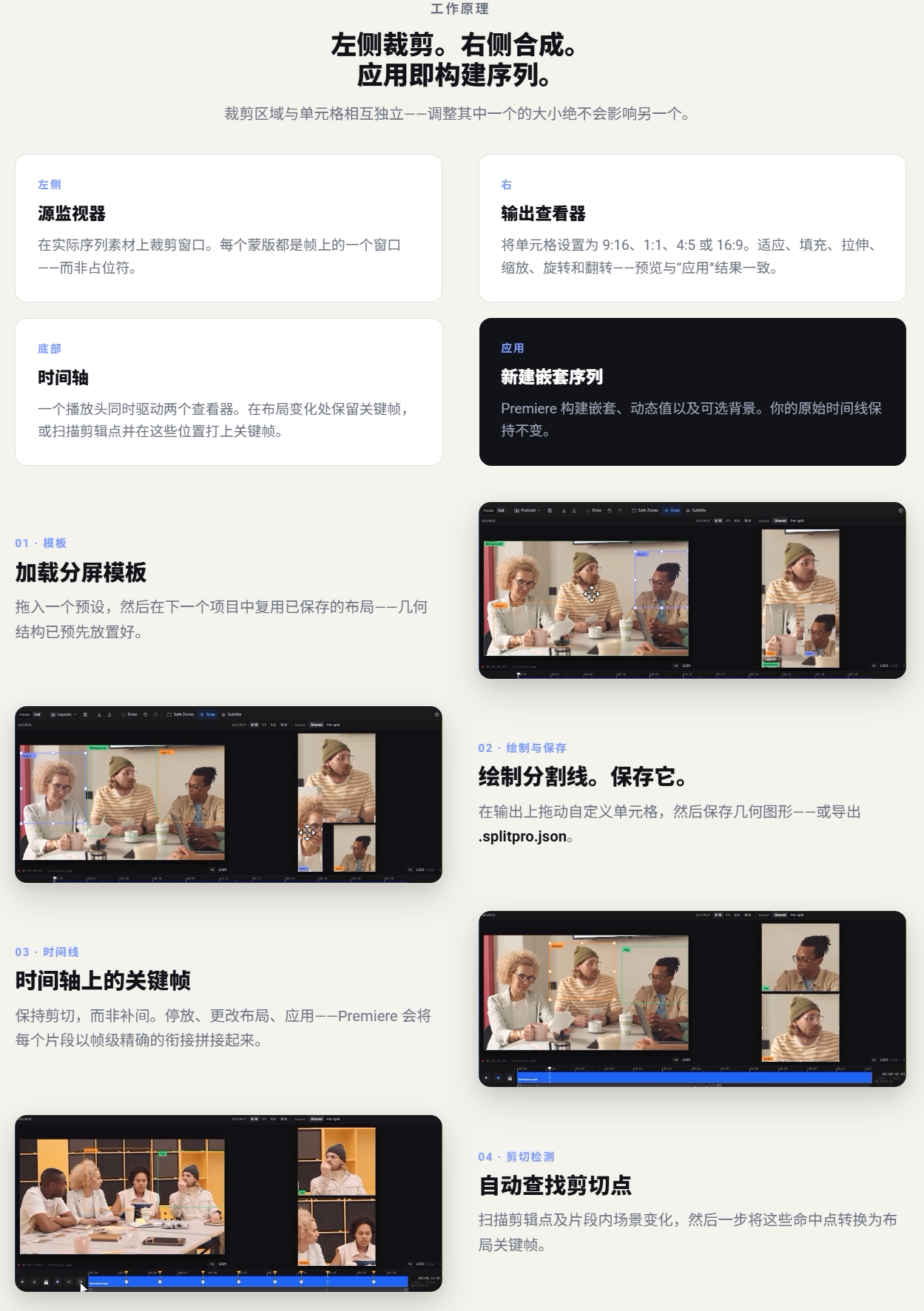 PR脚本-多画面网格分屏视频剪辑工具 Split Studio v1.0.0 + 使用教程