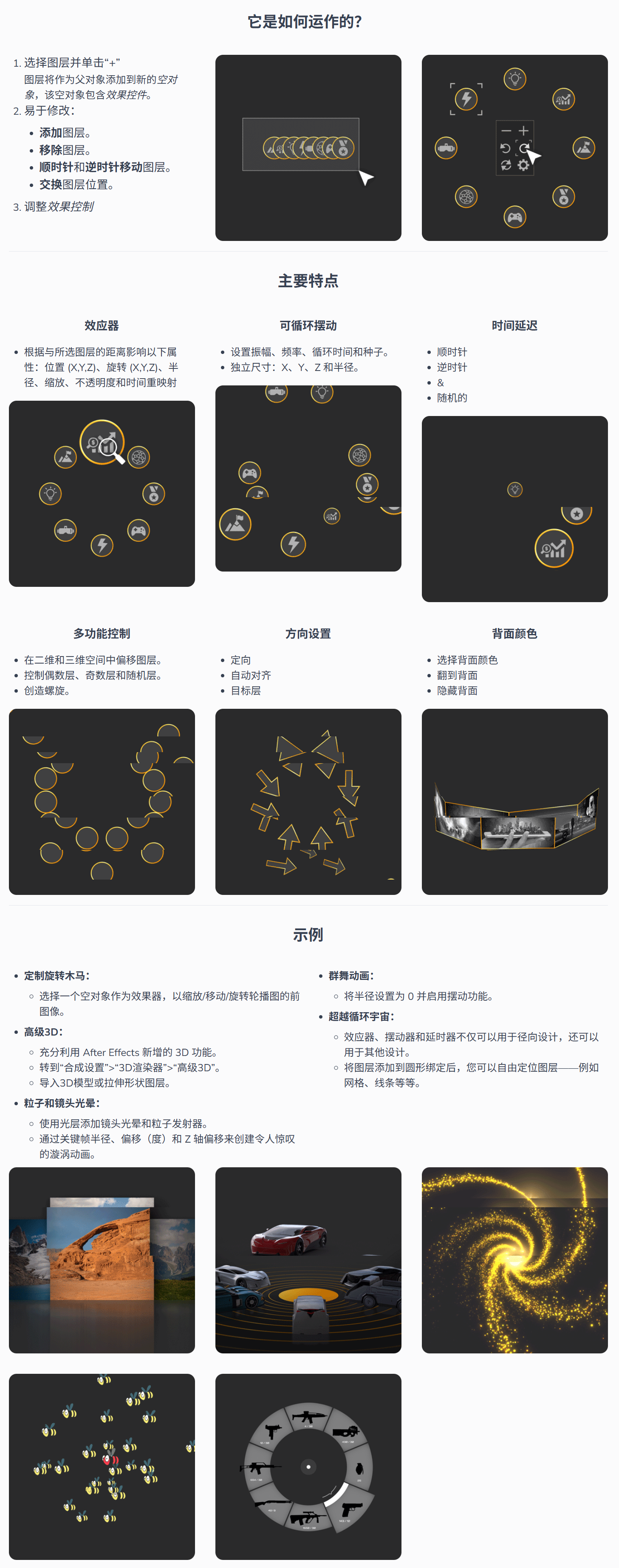 AE脚本|图层矩阵圆形排列动画 Circle Rig Pro v1.1.2 + 使用教程