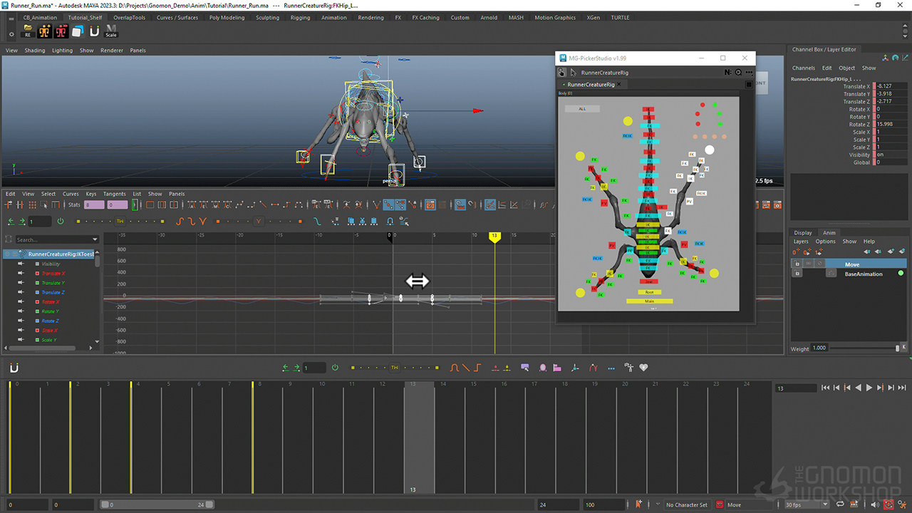 中英文字幕-Maya游戏生物动作绑定动画课程 The Gnomon Workshop – Creature Animation for Games CBR01-3.jpg