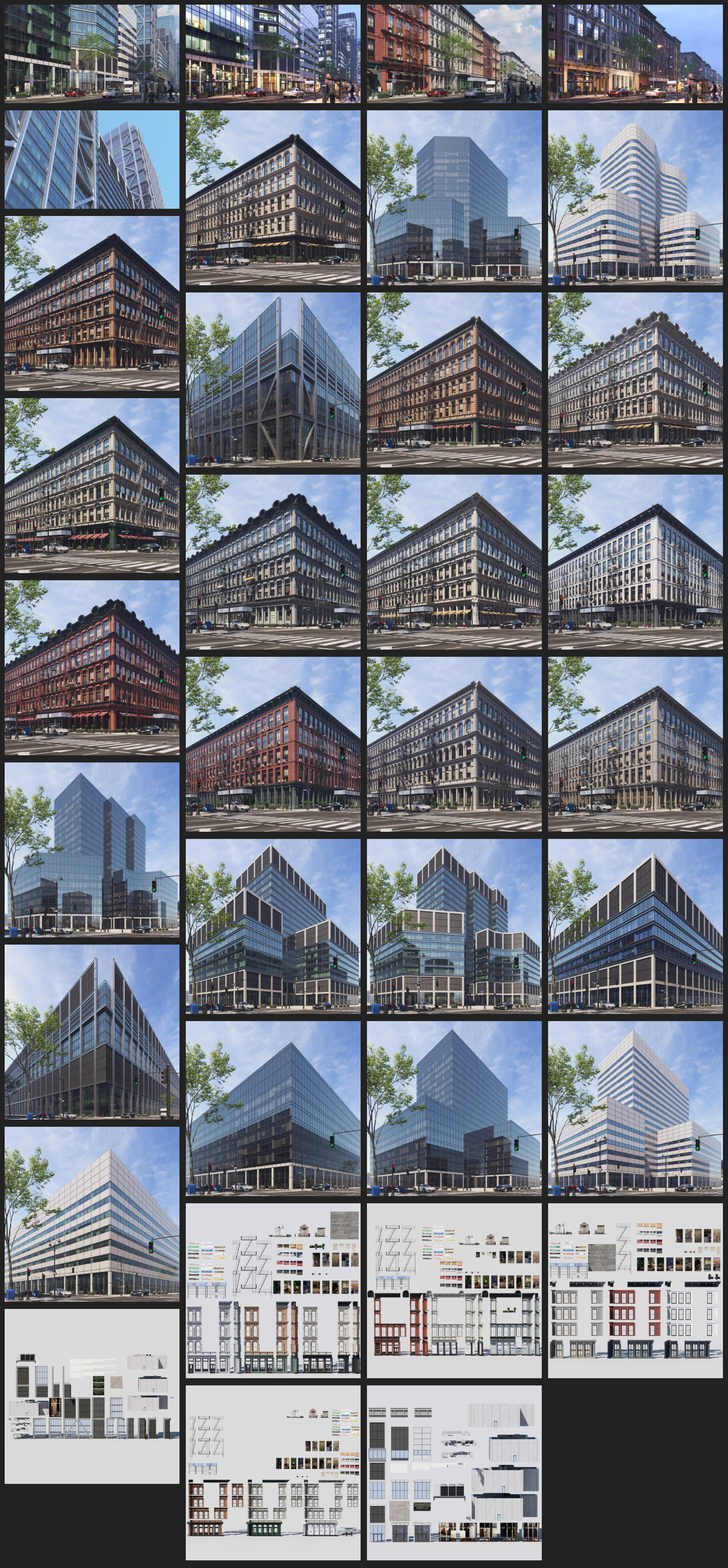 现代城市楼房模块化建筑3D模型包 Evermotion – Archmodels vol. 267 (3DS MAX/FBX/OBJ格式)