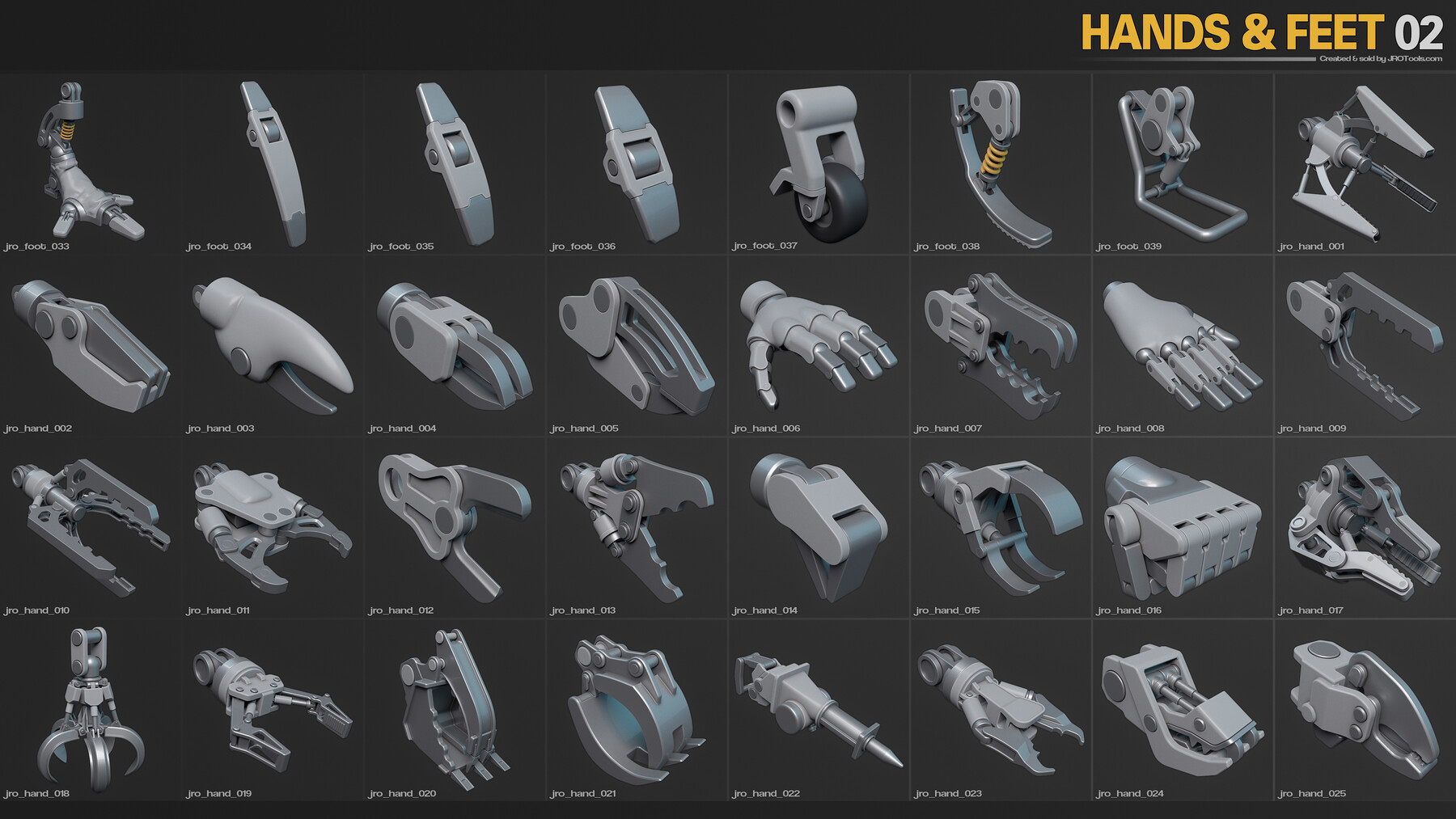 1271组科幻机械手脚头零部件硬表面模型3D资产 Hard-Surface Kitbash Collection (FBX/OBJ/Maya格式) a5b7fb64-9da9-4afb-81bd-c366b2ce63d5.jpg