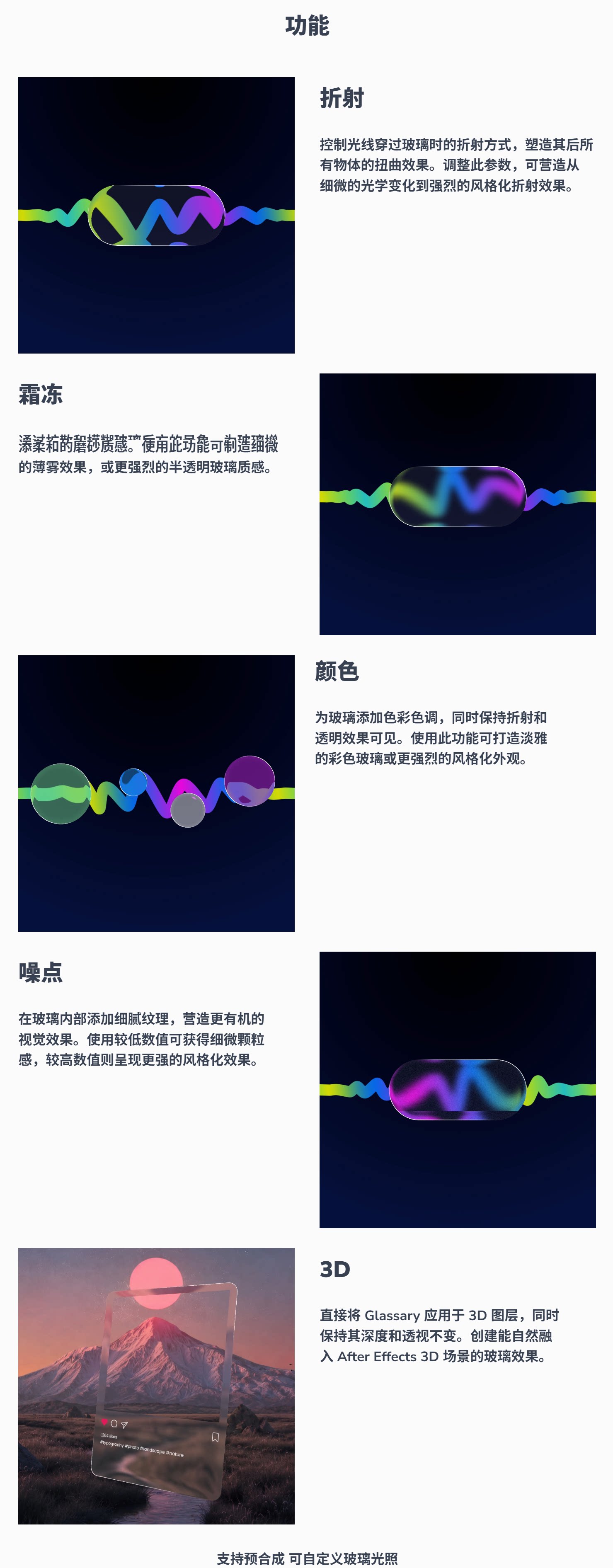 AE插件-自定义玻璃材质折射效果制作工具 Glassary V1.7 Win/Mac + 使用教程