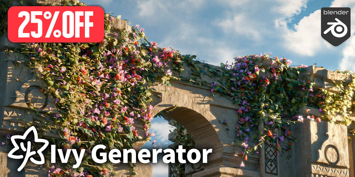 Blender快速生成逼真藤蔓插件 Ivy Generator V1.0.0 image_processing20251017-2-6n0z8.jpg