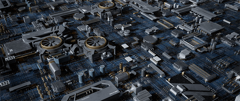 Blender电脑主板电路芯片电容电阻元素3D模型资产 Binary Frame Computer Mainboards Mobo2 (1).jpg