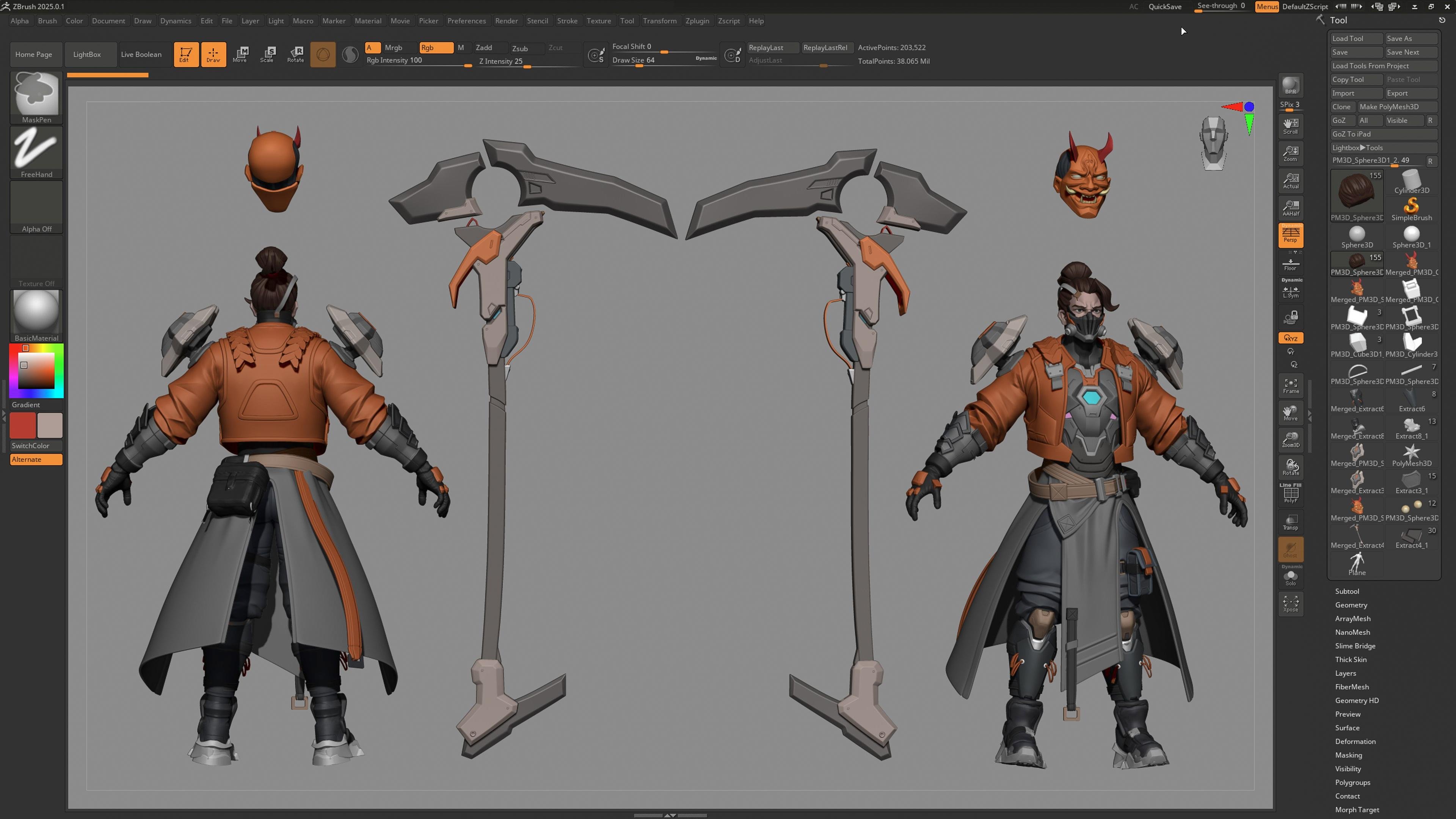 中英文字幕-ZBrush游戏次世代科幻人物高精度角色模型雕刻细化建模教程+工程文件 Creating sci-fi stylized high poly characters in Zbrush 8ae9e79f.jpg