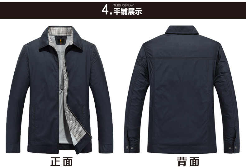 Paul mùa xuân và mùa thu áo khoác nam màu sắc kinh doanh áo khoác ve áo trung niên giản dị áo khoác mỏng Chaos cha gói áo jacket nam