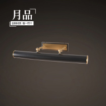 American retro mirror headlight all copper rust-free bathroom mirror cabinet lamp living room entrance hall wall lamp bookcase lamp