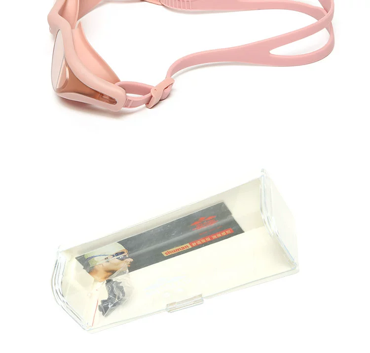 Shuman big thương hiệu HD kính chống nước chống sương mù ống kính unisex trong suốt màu sắc san hô dễ thương - Goggles
