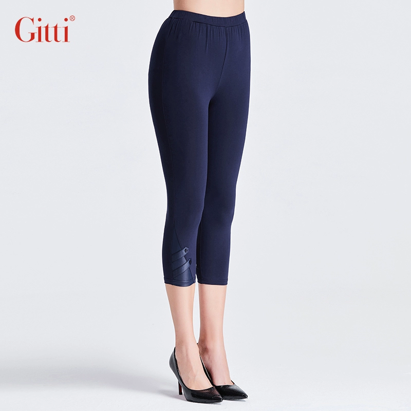 Quần thun thun Gitti / Kitty Slim là quần legging thun nữ nữ có kích thước lớn được cắt quần thông thường Quần G191413 - Quần tây thường