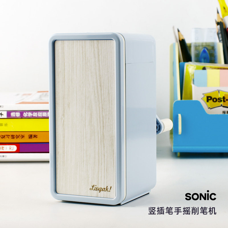 日本索尼克新品削笔机SONIC新设计新上市小学生手摇转笔刀削笔器