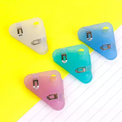 Japan SONIC clip book SONIC straight angle clip 90 degree triangle clip convenient clip ticket clip test paper side corner clip