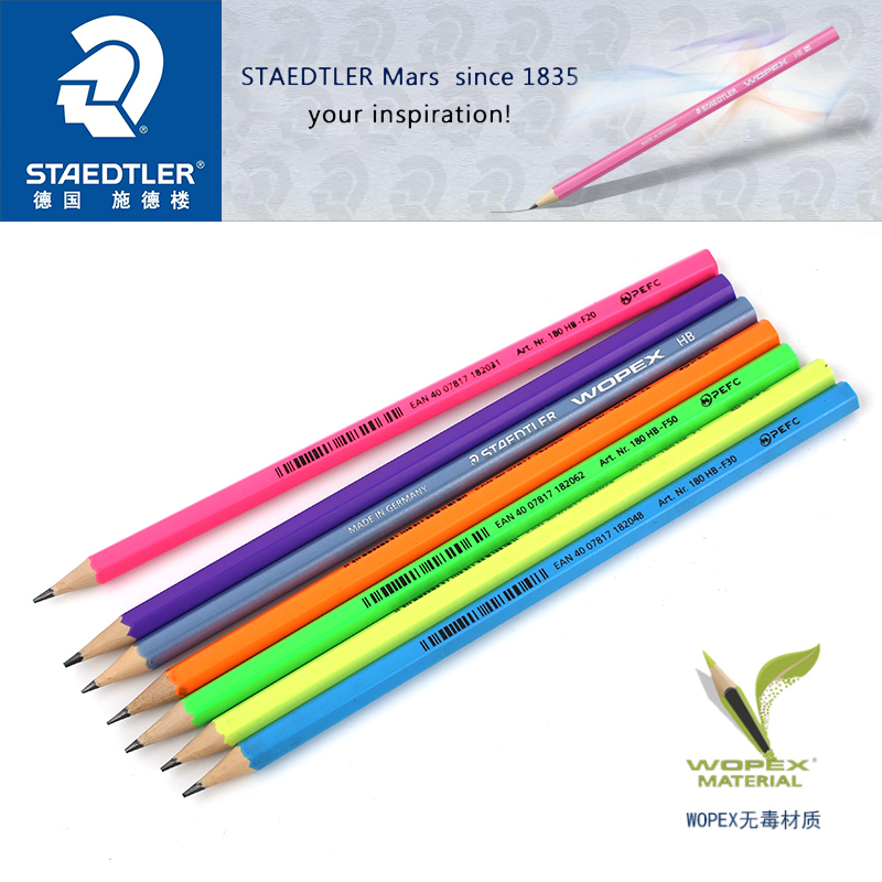 Germany STAEDTLER student pencil STAEDTLER Environmental new material WOPEX pencil HB Hexagon 180 pencil