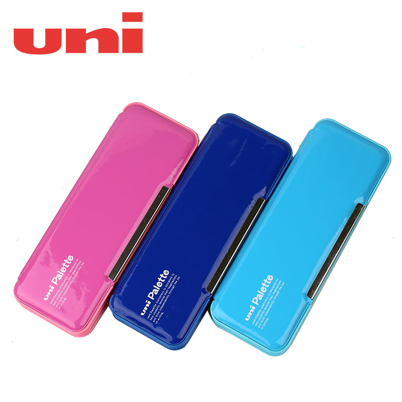 Japan Mitsubishi stationery box P-1000BT double-sided magnetic buckle pencil box Color stationery box for primary school students Pen box