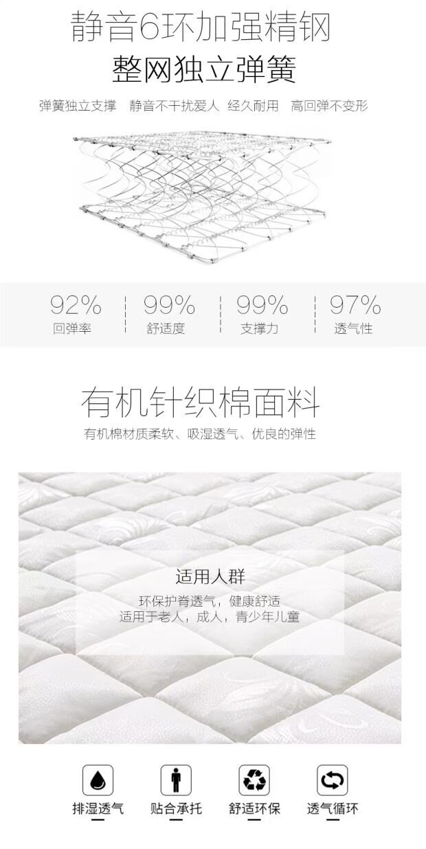 Bắc Kinh vận chuyển khó khăn nệm lò xo 1.2 / 1.5 / 1.8 m đơn hoặc kép giai đoạn Một nệm lò xo lò xo độc lập - Nệm đệm điện hàn quốc