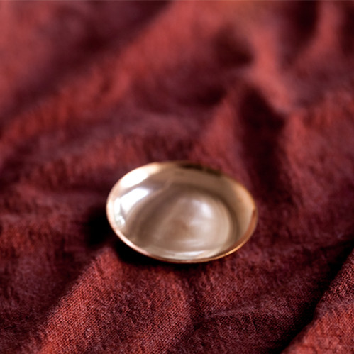 Seven treasures burnt enamel Jingtai blue firing practice material original blank copper square round drum face tire bottom