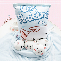 Cute ins Wind pillow quilt dual-purpose chicken rabbit snack pillow case net Red Girl heart Christmas gift